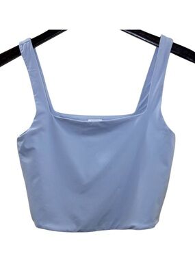 Garage Square Neck Crop Tank Top Baby Blue Size Small